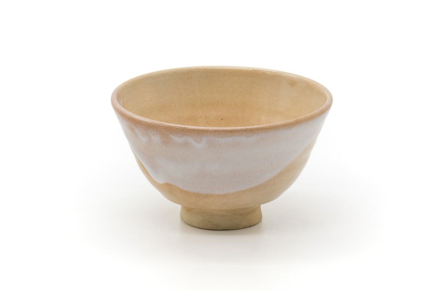 Shop Teaware Hagi-yaki Chawan (Matcha Bowls) | Japanese Matcha Bowl - Beige White Glaze Hagi Yaki Tea Bowl - 400Ml