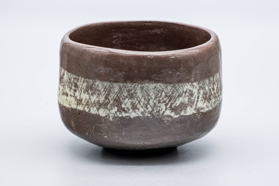 Shop Teaware Raku-yaki Chawan (Matcha Bowls) | Japanese Matcha Bowl - Hand Gray Obi Raku Chawan - 300Ml